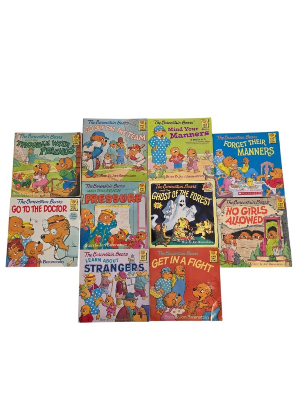 Vintage Berenstain Bears Book Lot 1980s First Time Books Stan & Jan Softcover 10
